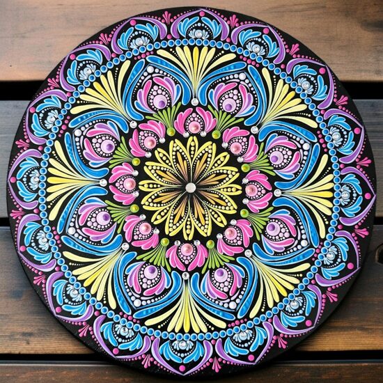 38 cm Holz Wandmandalas